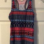 Wishful park Fitted Americana Tank Top Blue & Red Junior’s Medium Photo 0