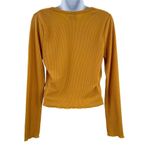 Nordstrom Good Luck Gem Long Sleeve Ribbed Basic Solid Crop Top Large Photo 61