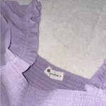 The Impeccable Pig NWT Purple Smocked Crop Top size Small! Photo 3