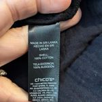 Chico's  Size 0 US S Cotton Gauze Midi Dress Black Minimalist Photo 3