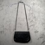 Vintage Gitano Bag Black Crossbody Faux Leather Envelope Clutch Bow Detail 80s Photo 2