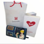 Braccialini Woman Scientist Zipper‎ Wallet NEW​ Blue Photo 3