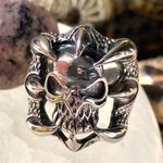 Mens Claw And Skull Biker Stainless Steel Ring Size 8 Photo 0