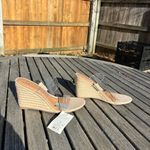 A New Day Nwt  Womens Ansel Double Band Open Toe Wedge Heels size 8 summer spring Photo 2