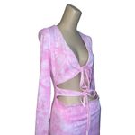 Lovers + Friends Justine Mini Dress in Pink Large New long Sleeve Photo 4