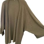 Women’s Waffle Knit Open Front Olive Cardigan Sweater Size XXL Photo 5