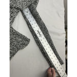 Womans Assymetric Long Sleeve Pullover Sweater Medium Black Gray Cowl Neck Photo 5