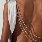 ASTR  THE LABEL BRISIA SATIN COWL NECK RHINESTONE EMBELLISHED‎ TOP TANK SZ L Photo 1