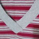 Guess  Jeans M Red Gray Stripe Top Photo 3