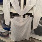 White Mesh crochet beach cover up Women's Dress Size undefined Photo 4