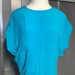 WALTER Turquoise Blue Shift Dress 100% Silk, 6 Photo 1