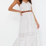 Nasty Gal White Lace Midi Dress Photo 0