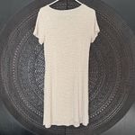 Kindred Bravely Eleanora Bamboo Maternity Nursing Dress M Oatmeal Stripe Beige White Size M Photo 3