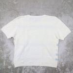 Cricket Lane Collection Vintage Womens‎ White Floral Short Sleeve Sweater Large Photo 5