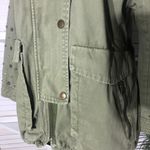 ZARA  Girls Parka Studded Cargo Jacket Military Green 11 12 Photo 13