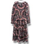 Marie Oliver  Blythe Tie-Dye‎ Ruffle Tiered Long Sleeve Midi Dress Sz S NEW Photo 4