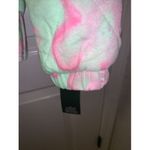 Wild Fable Jacket Womens Large Green Pink Full Zip Quilted Floral Coat Photo 5