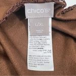 Chico's Chico’s Brown Faux-Suede Crochet Ruana Wrap Photo 6