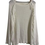 Prómesa Promesa White Fringe Knit Sweater Size XL Photo 0