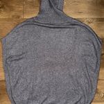 Sisters Gray Ribbed Turtleneck Poncho Sweater with Button Sides – Size XL Size L Photo 4