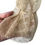 Madi Mase Bordeaux Corset Swiss Dot Cinderella Top Long Sleeve Nude Size Medium Tan Photo 4