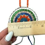 Vintage Beaded Native American Style Necklace 3 Handcrafted Statement Pieces Orange Photo 3