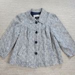 Sonoma Jacket Womens XL Blue Cream Floral Casual Dress Boho Swing Button Up Photo 1