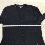 St. John EVENING Black Knit Embellished Blazer Jacket Button Front Size 8 Photo 10