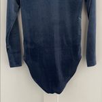 Old Navy  Velvet Feel Square Neck Long Sleeve Bodysuit Obscure Night Blue Size M Photo 8