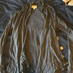 Pink Rose  Charcoal Drape Cardigan Sweater Photo 2