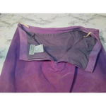 Vtg. Cuir Zebra Purple Suede Leather Fringe Western Skirt Size 12 Photo 8