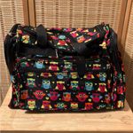 Adorable Colorful Owl pattern zippered weekender tote duffel gym bag Blue Photo 1