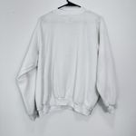 Vintage Hand Crafted Puff Paint Cat Fishing for Lunch Goldfish Bowl Women's XL White Photo 3