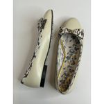 Gucci Yva Ivory Leather Snakeskin bow embellished GG Ballerina flats EU 36.5 Photo 8