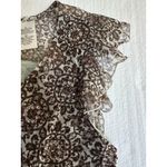 Vintage Womens Small Top‎ Green Paisley Y2K Retro Boho Fairycore Babydoll Photo 4