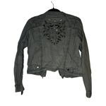 Maurice's 266. Maurice’s Olive Green Cut-Out Moto Jacket | Size Medium | Stylish Outerwear Photo 1