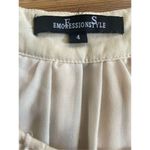 Emoressions Style Women’s Cream embroidered shift dress 100% silk size 4 Pink Photo 4