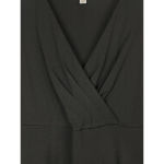 Loft  Black Plunge V-Neck A-Line Slinky Knee Length‎ Dress Size 8P Photo 3