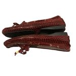 Michael Kors  red snakeskin bow driving loafers moccasins slip on shoes size 8.5 Photo 2