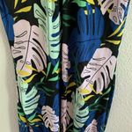 Aila Blue Tropical Floral Palm Maxi Vacation Dress Extra Small Photo 7