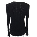 Lord & Taylor black button down soft cardigan sweater size medium Photo 4