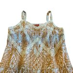 Sundance Bohemian Print Maxi Dress Tank Top Lace Trim Sheath Size 10 Women's Brown Photo 1