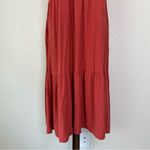 Nation Ltd 100% Pima Cotton Melissa Red Ruffle Midi Dress Photo 3