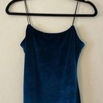 Dance & Marvel midnight blue velvet midi dress with spaghetti straps size medium Photo 2