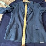 Lulus Classic Navy Linen Blend Womens 1 Button Relaxed Fit Blazer NWOT Size XS Blue Photo 11