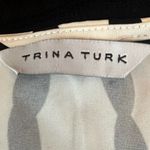 Trina Turk  Boho Fringe Feather Tunic Size L Mod Kaftan Festival Beach Cover Up Photo 5