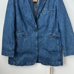 Reformation  Elsa Relaxed Denim Blazer Size: M Photo 4