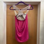Lululemon  Wild Tank Pink Animal Print Crisscross Back - size 2 - MSRP $64!! Photo 2