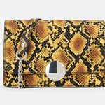 ZARA Yellow Black Snakeskin Crossbody Bag Purse Photo 0