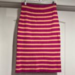 Club Monaco Women’s Tube Skirt and  Ribbed Bra Top Pink Orange Ribbed Bodycon Pencil Barbie core Size xL Photo 4